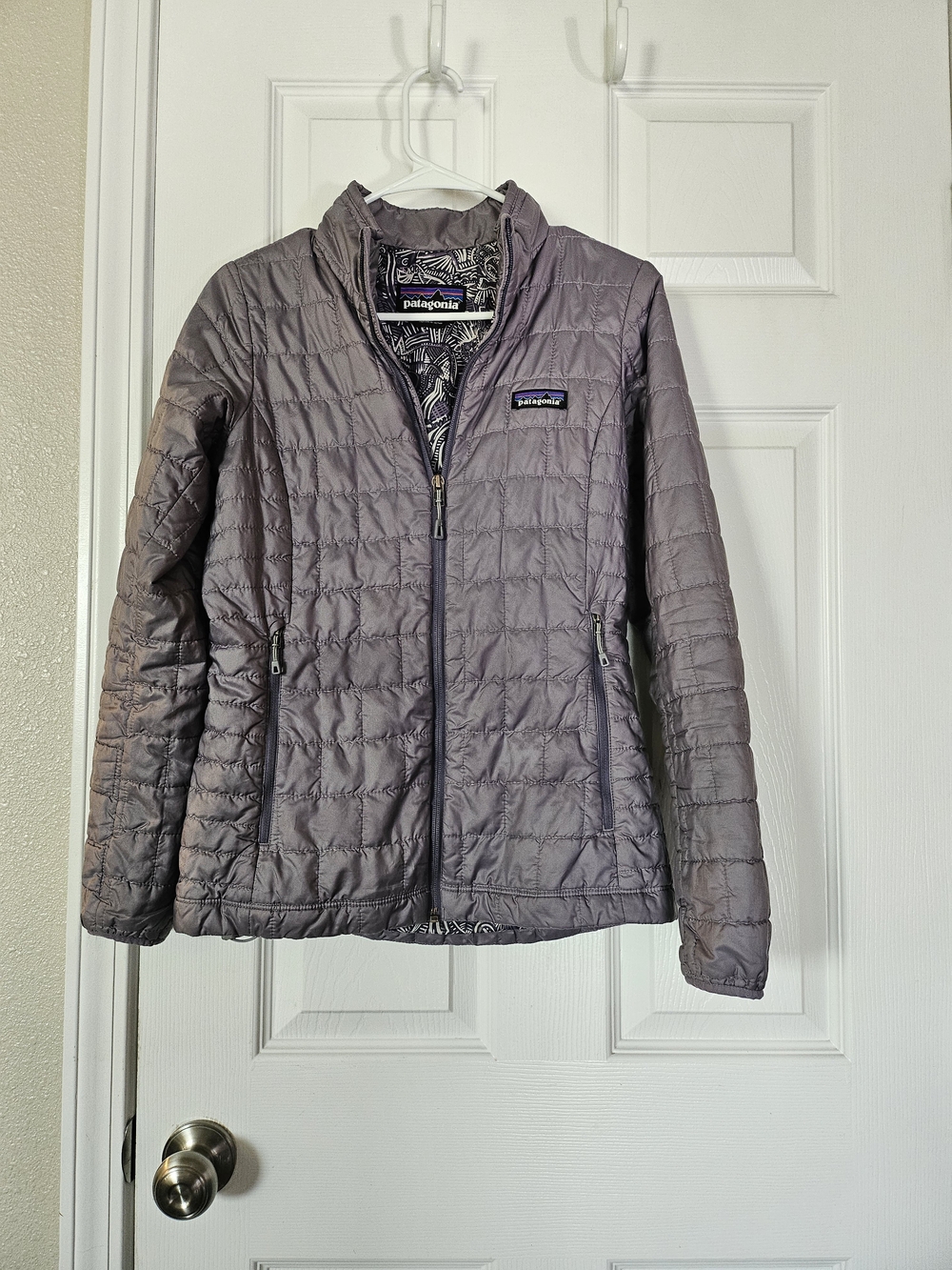Patagonia Women's Quilted Puffer Jacket - Purple Grey